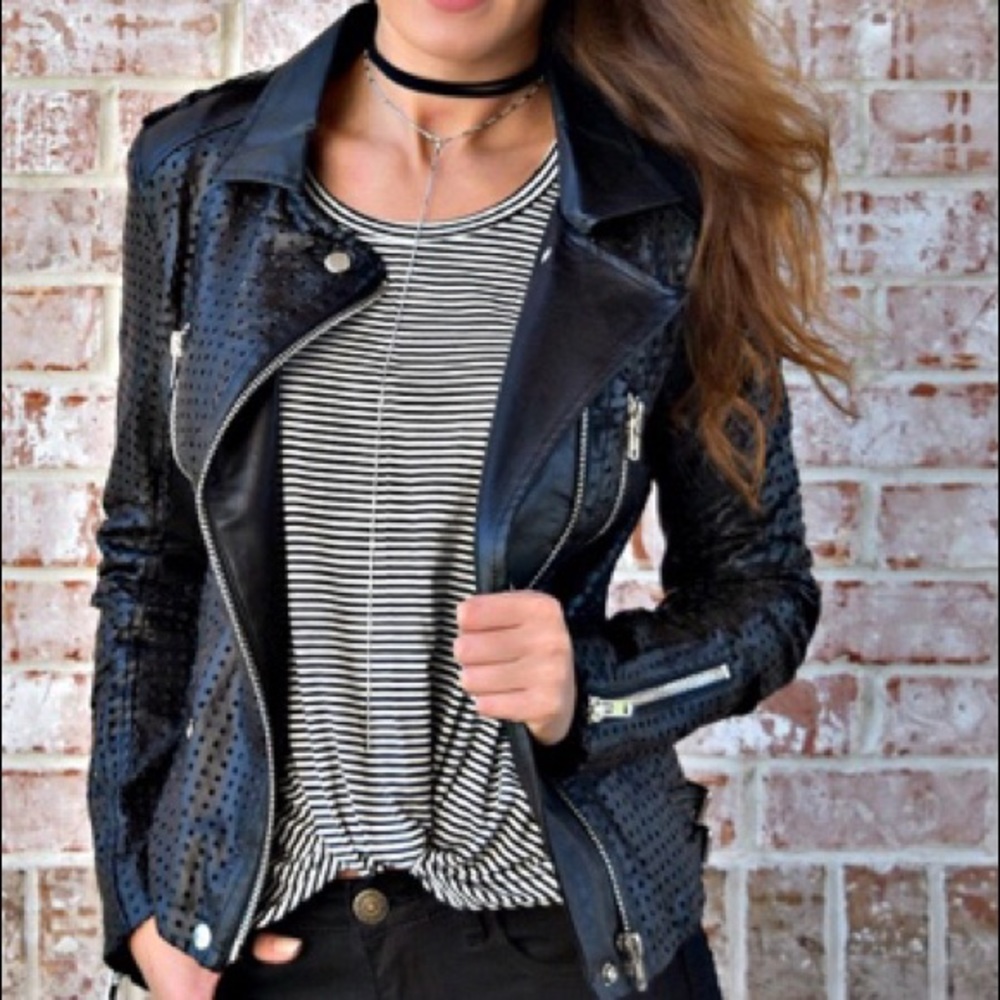 Unique Faux leather jacket excellent condition